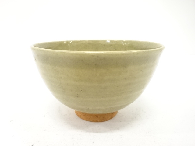 作家物　草釉　茶碗